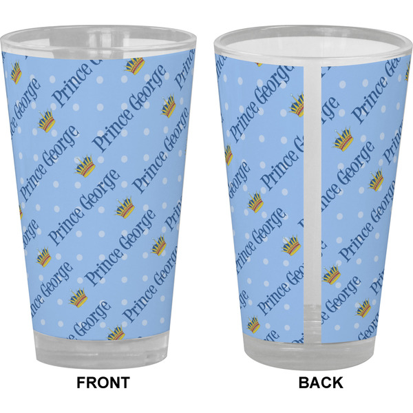 Prince Pint Glass - Full Color - Front & Back Views