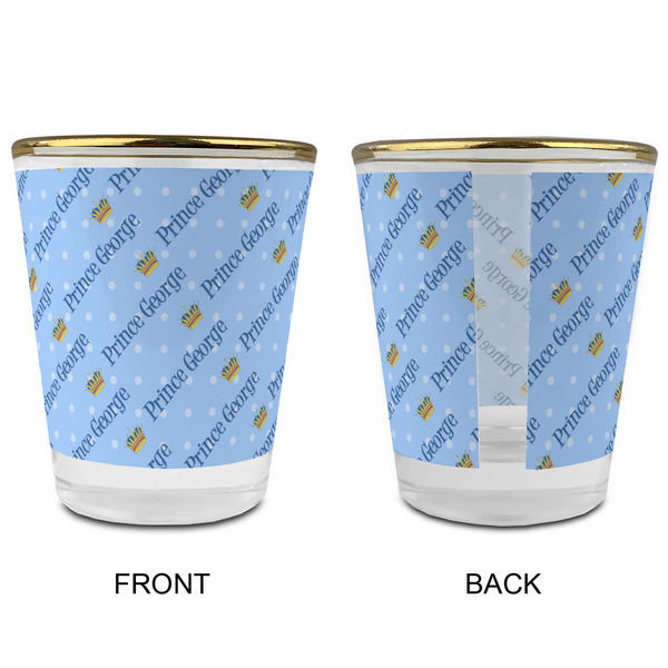 Prince Glass Shot Glass - with gold rim - APPROVAL