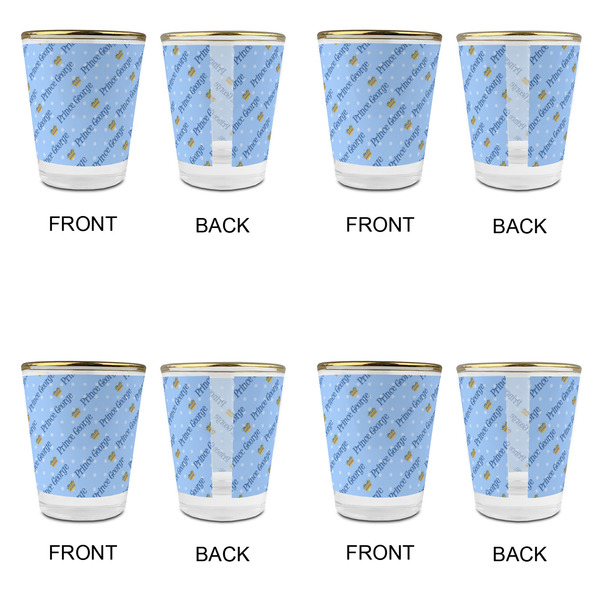 Prince Glass Shot Glass - with gold rim - Set of 4 - APPROVAL