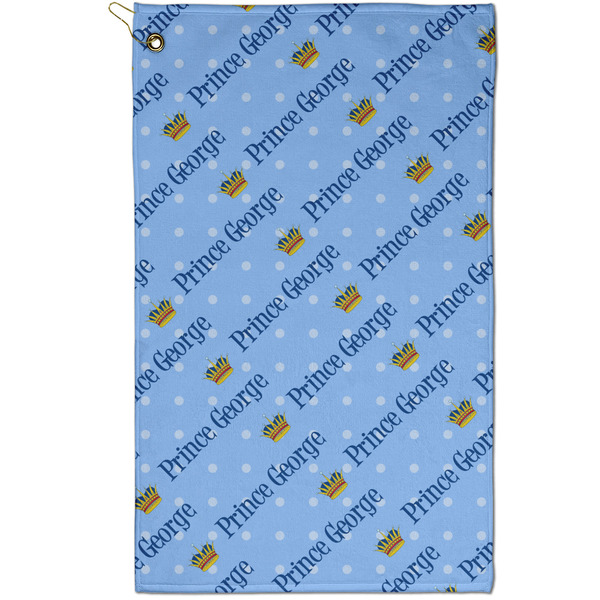 Custom Prince Golf Towel - Poly-Cotton Blend - Small w/ Name All Over