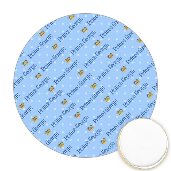 Custom Prince Printed Cookie Topper - Round (Personalized)