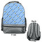 Prince Large Backpack - Gray - Front & Back View