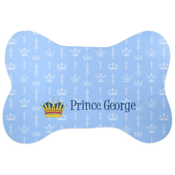 Custom Prince Bone Shaped Dog Food Mat (Large) (Personalized)