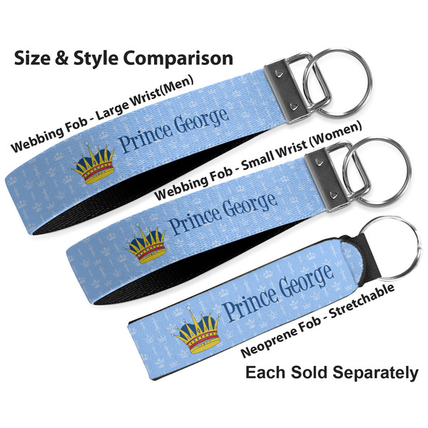 Prince Multiple Key Ring comparison sizes