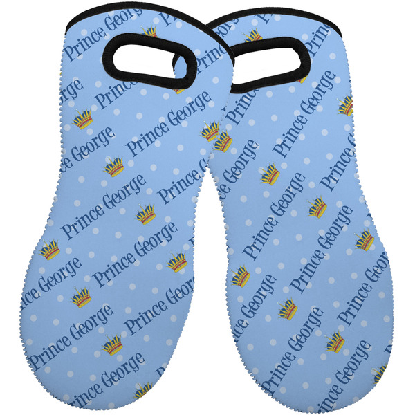 Custom Prince Neoprene Oven Mitts - Set of 2 w/ Name All Over