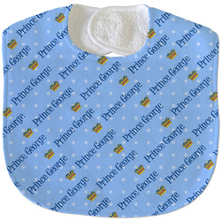 Prince Velour Baby Bib w/ Name All Over