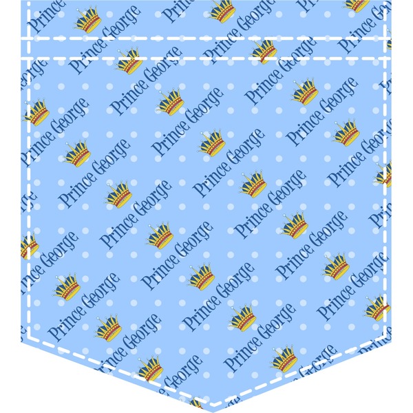 Custom Prince Iron On Faux Pocket (Personalized)