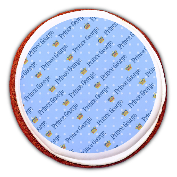 Prince Printed Icing Circle - Large - On Cookie