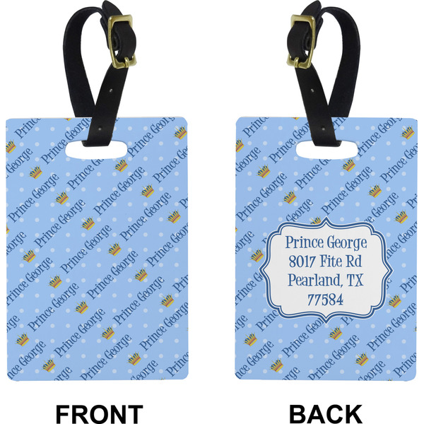 Prince Rectangle Luggage Tag (Front + Back)