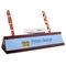 Prince Red Mahogany Nameplate with Business Card Holder (Personalized)