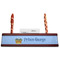 Prince Red Mahogany Nameplates with Business Card Holder - Straight