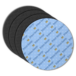 Prince Round Rubber Backed Coasters - Set of 4 (Personalized)