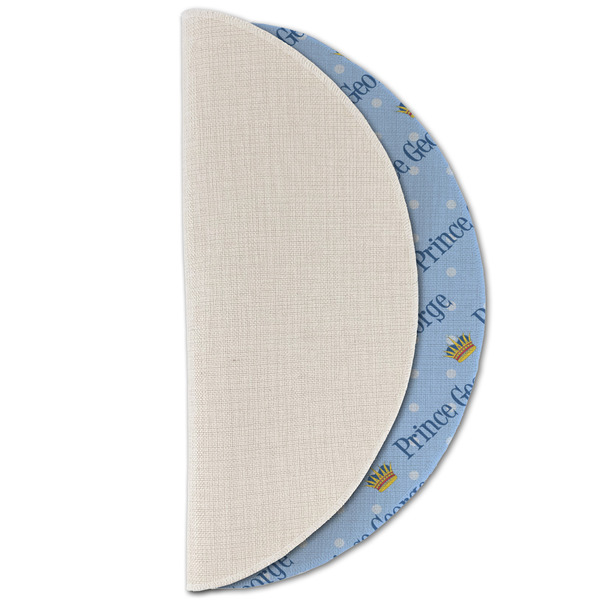 Prince Round Linen Placemats - HALF FOLDED (single sided)