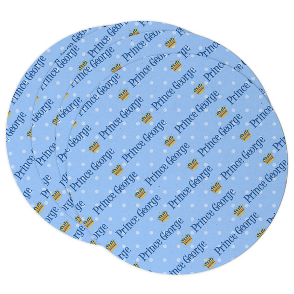 Custom Prince Round Paper Coasters w/ Name All Over
