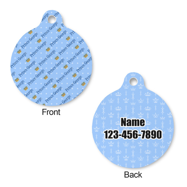 Prince Round Pet Tag - Front & Back