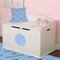 Prince Round Wall Decal on Toy Chest