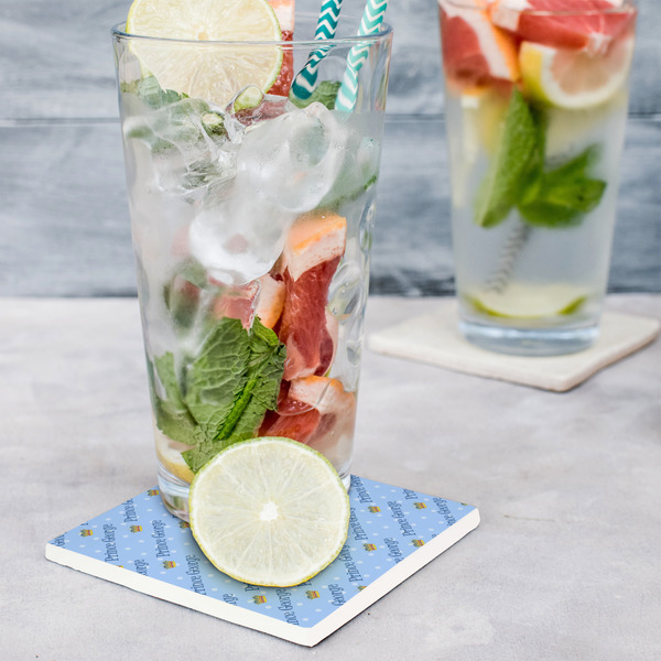 Prince Set of 4 Stone Coasters - In Context View