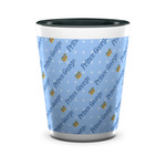 Prince Ceramic Shot Glass - 1.5 oz - Two Tone - Set of 4 (Personalized)