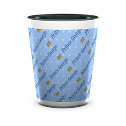 Prince Ceramic Shot Glass - 1.5 oz - Two Tone - Set of 4 (Personalized)