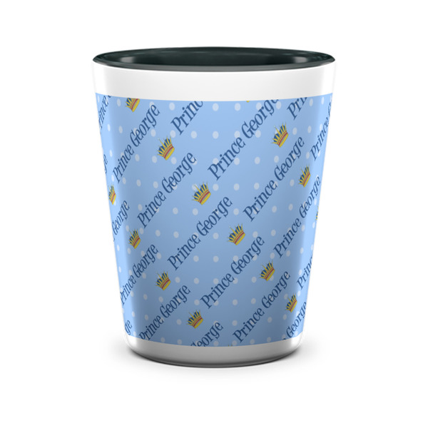 Custom Prince Ceramic Shot Glass - 1.5 oz - Two Tone - Set of 4 (Personalized)