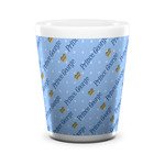 Prince Ceramic Shot Glass - 1.5 oz - White - Set of 4 (Personalized)