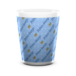 Prince Ceramic Shot Glass - 1.5 oz - White - Set of 4 (Personalized)