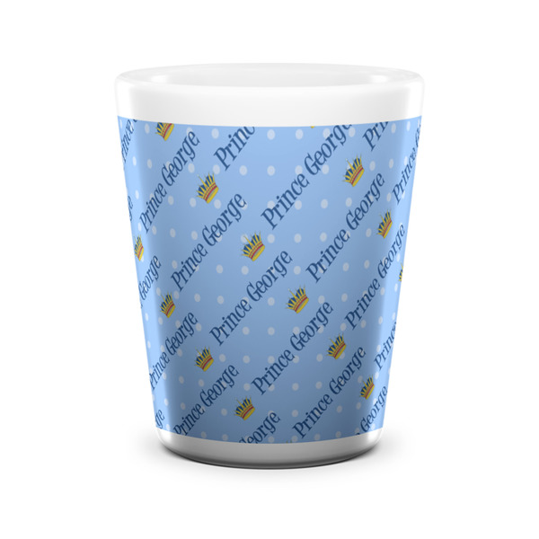 Custom Prince Ceramic Shot Glass - 1.5 oz - White - Set of 4 (Personalized)