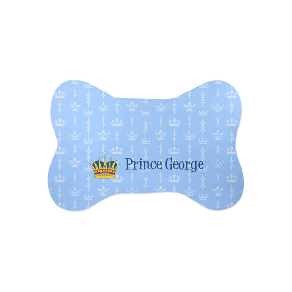Custom Prince Bone Shaped Dog Food Mat (Small) (Personalized)