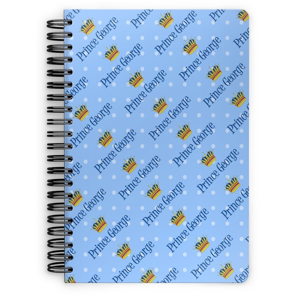 Custom Prince Spiral Notebook - 7x10 w/ Name All Over