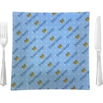 Prince 9.5" Glass Square Lunch / Dinner Plate- Single or Set of 4 (Personalized)