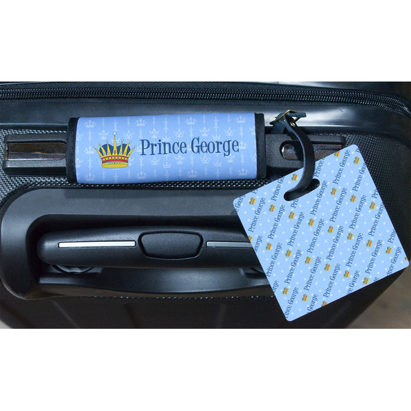 Prince Square Luggage Tag & Handle Wrap - In Context