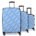 Prince 3 Piece Luggage Set - 20" Carry On, 24" Medium Checked, 28" Large Checked (Personalized)