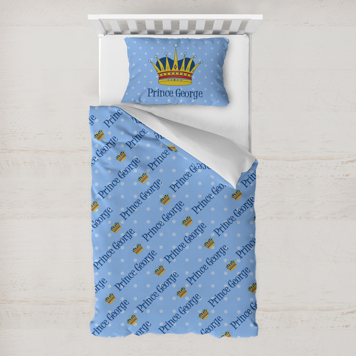 Prince Toddler Bedding Set w/ Name All Over YouCustomizeIt