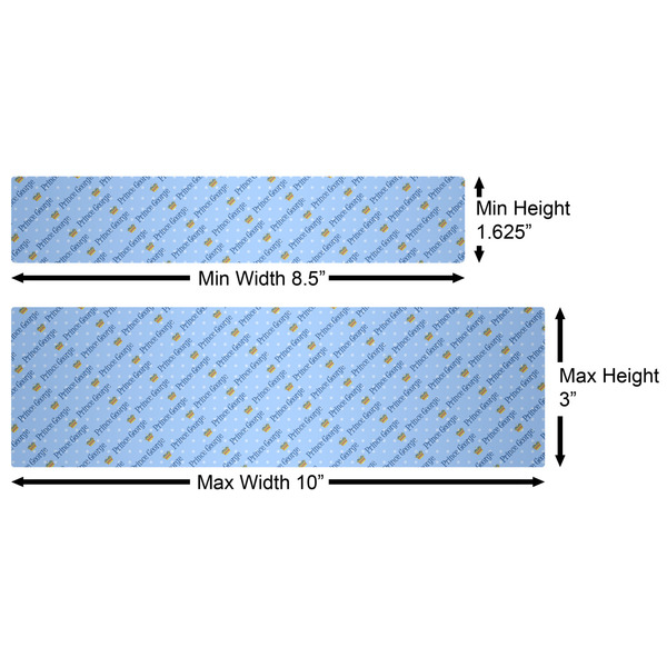 Prince Water Bottle Labels w/ Dimensions