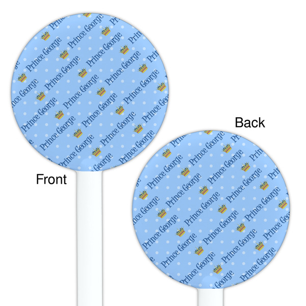 Prince White Plastic 5.5" Stir Stick - Double Sided - Round - Front & Back