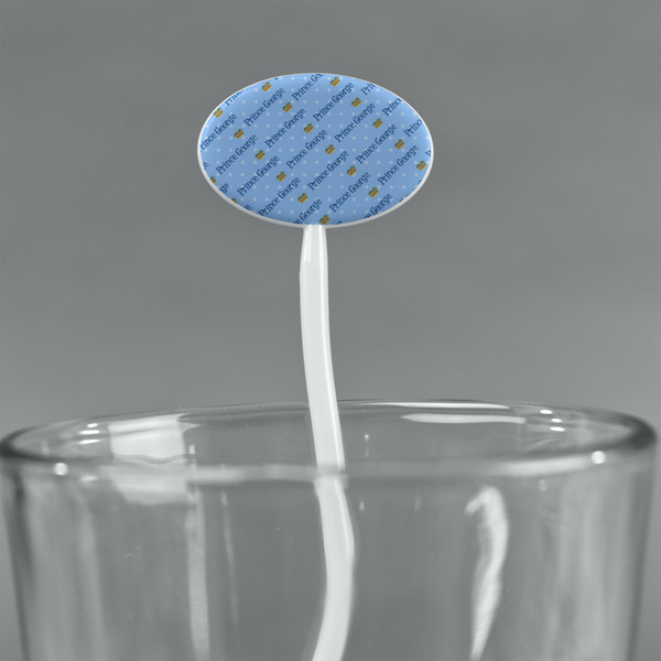 Prince White Plastic 7" Stir Stick - Oval - Main