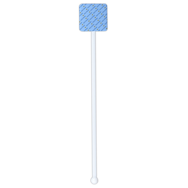 Prince White Plastic Stir Stick - Single Sided - Square - Single Stick