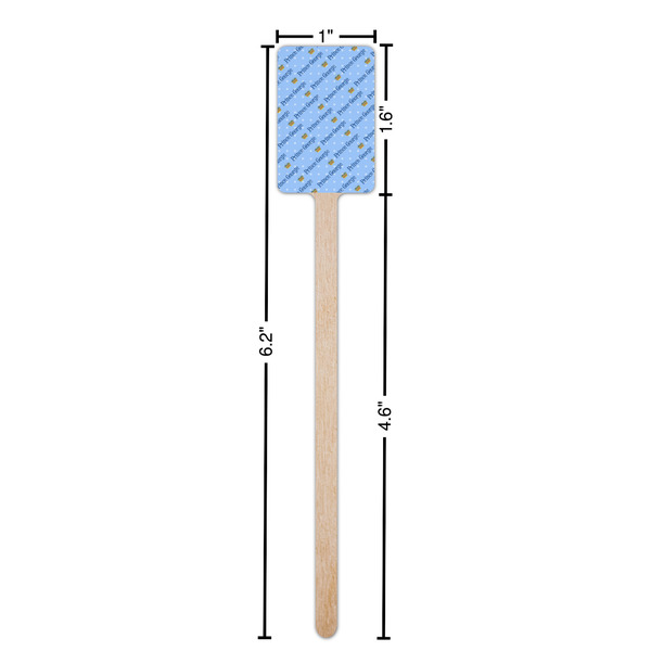 Prince Wooden 6.25" Stir Stick - Rectangular - Dimensions