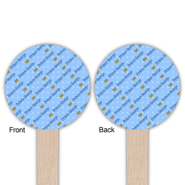 Prince Wooden 6" Food Pick - Round - Double Sided - Front & Back