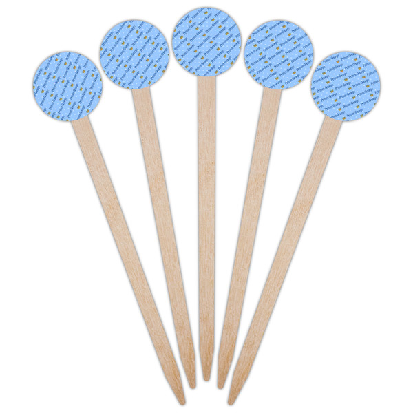 Prince Wooden 6" Food Pick - Round - Fan View