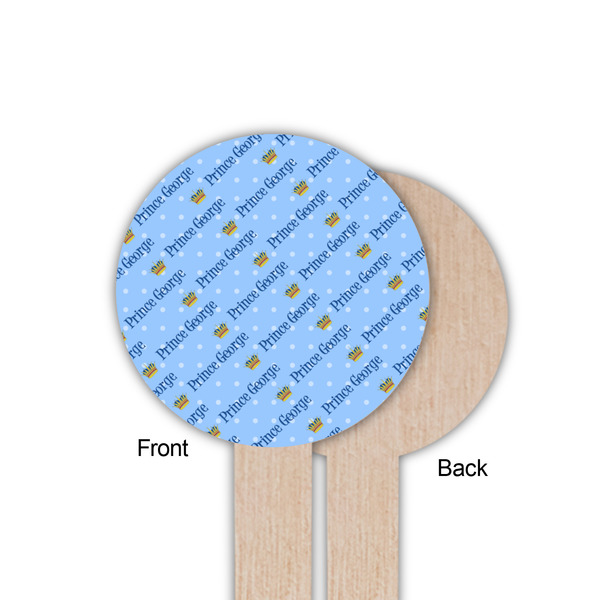 Prince Wooden 6" Food Pick - Round - Single Sided - Front & Back
