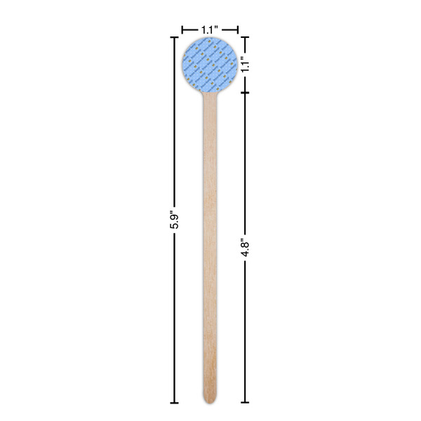 Prince Wooden 6" Stir Stick - Round - Dimensions