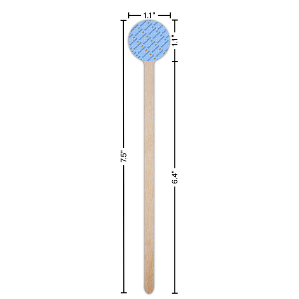 Prince Wooden 7.5" Stir Stick - Round - Dimensions