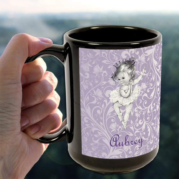 Ballerina 15oz. Black Mug - LIFESTYLE