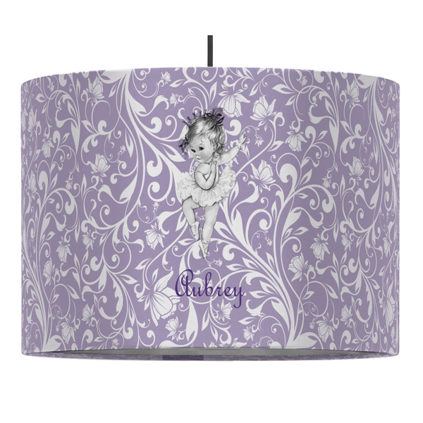 Custom Ballerina 16" Drum Pendant Lamp - Fabric (Personalized)