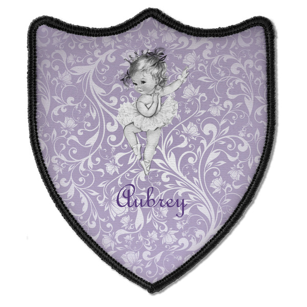 Custom Ballerina Iron On Shield Patch B w/ Name or Text
