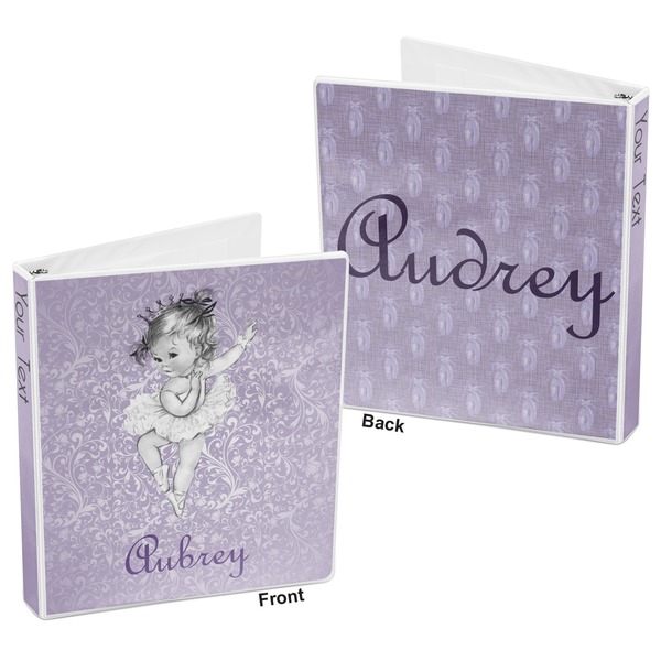 Ballerina 3-Ring Binder Front and Back