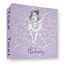 Ballerina 3 Ring Binder - Full Wrap - 3" (Personalized)