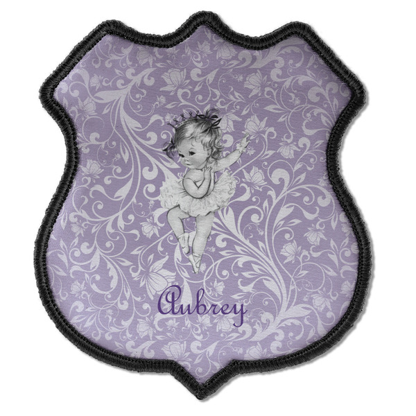 Custom Ballerina Iron On Shield Patch C w/ Name or Text