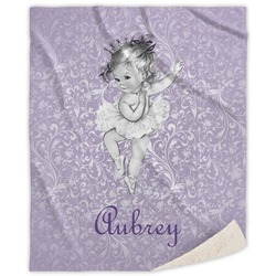Ballerina Sherpa Throw Blanket (Personalized)